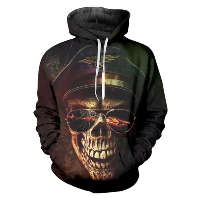 Mr Skull Police Hoodie 3D, Personalized All Over Print Hoodie 3D