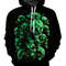 Green Skull Supreme Hoodie 3D, Personalized All Over Print Hoodie 3D