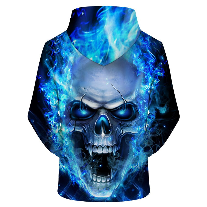 Skull 3D Effect Hoodie 3D, Personalized All Over Print Hoodie 3D