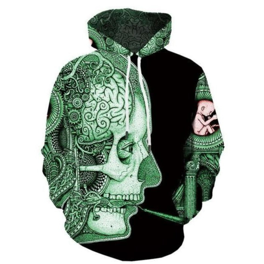 Living Dead Skulls Hoodie 3D, Personalized All Over Print Hoodie 3D