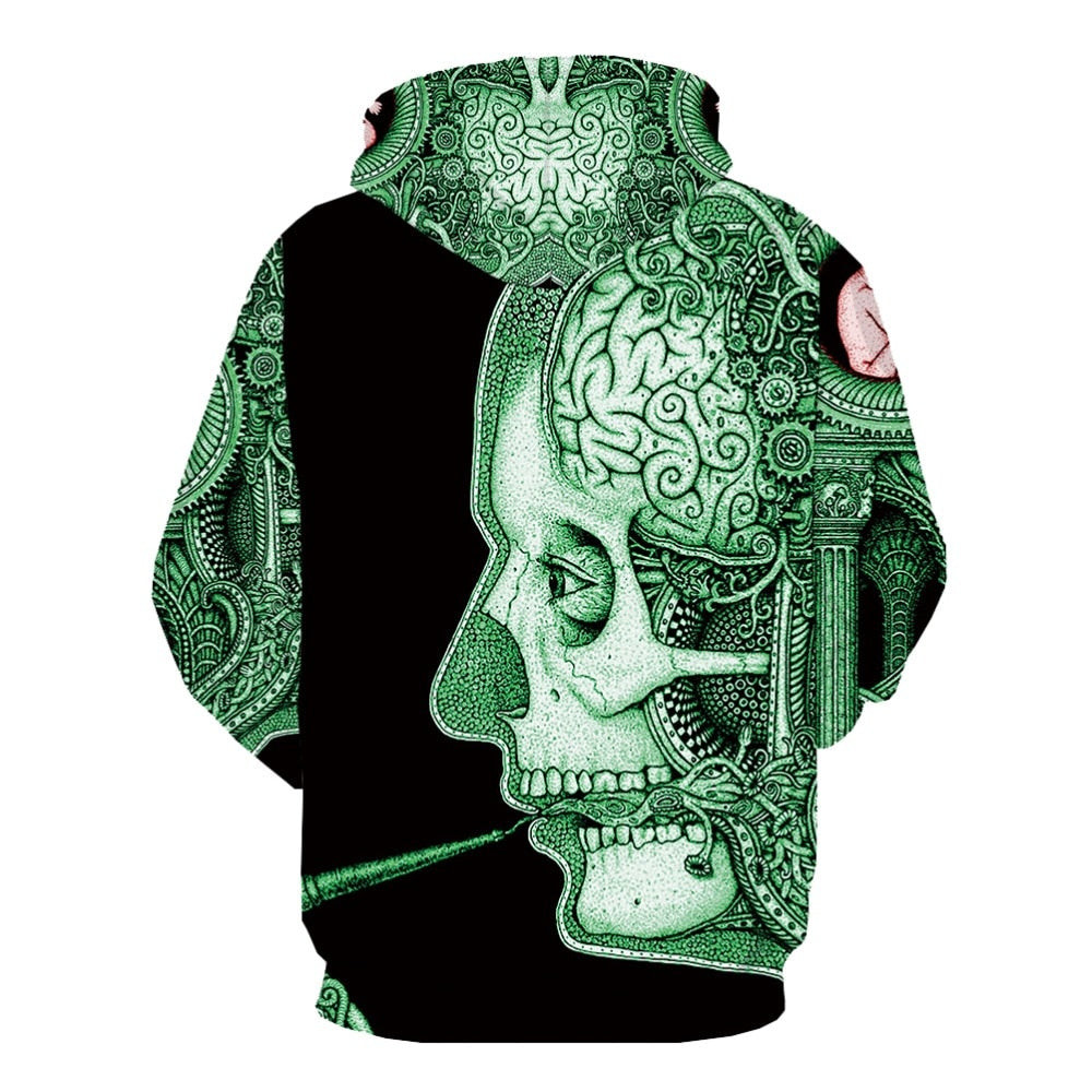 Living Dead Skulls Hoodie 3D, Personalized All Over Print Hoodie 3D