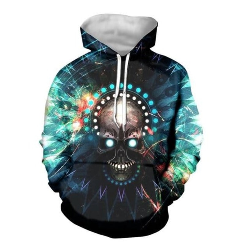 Hello Darkness Skull Hoodie 3D, Personalized All Over Print Hoodie 3D