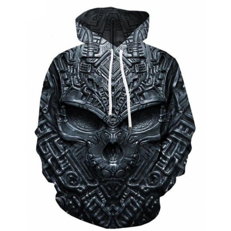 Nice Skull Hoodie 3D, Personalized All Over Print Hoodie 3D