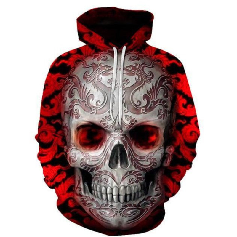 Skull 3D Hoodie 3D, Personalized All Over Print Hoodie 3D