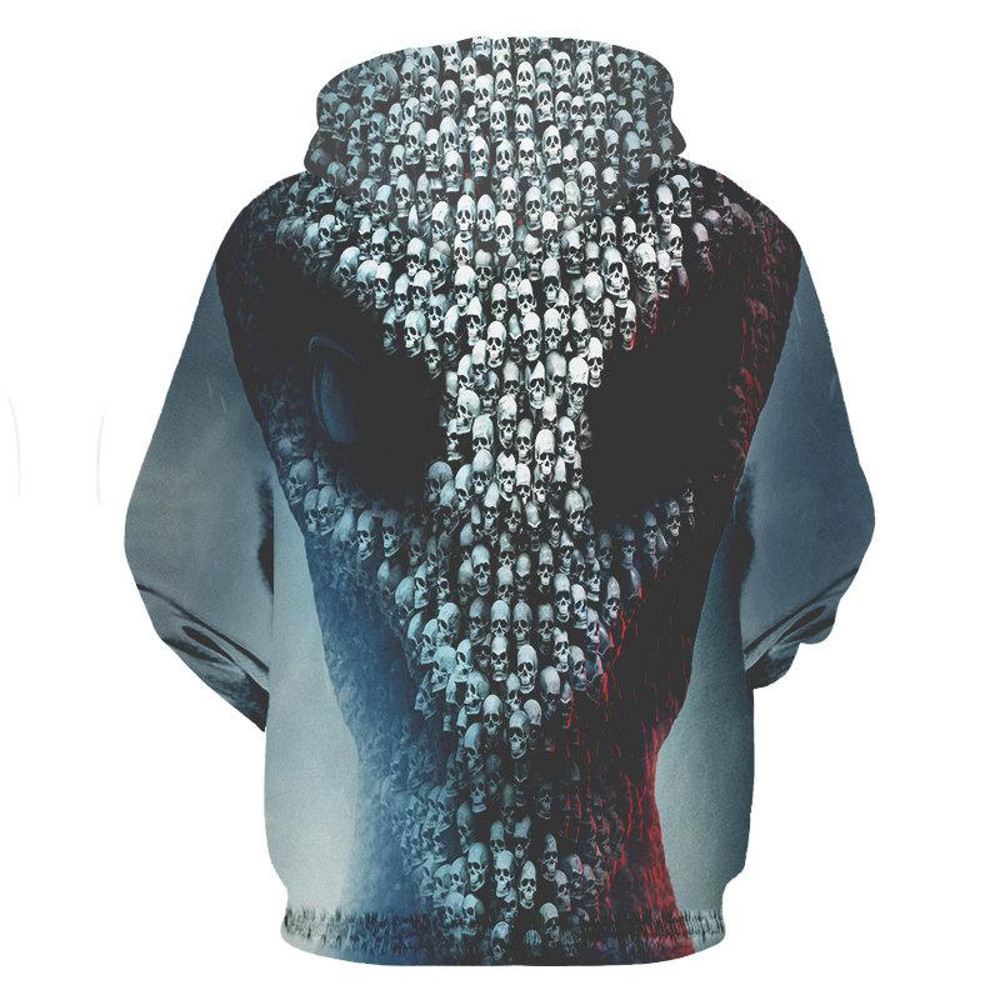 Skull Evil Alien Hoodie 3D, Personalized All Over Print Hoodie 3D