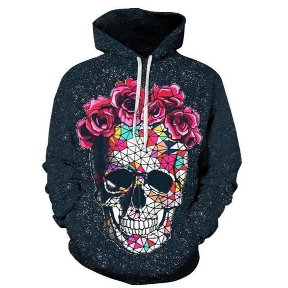 Rose Skull Hoodie 3D, Personalized All Over Print Hoodie 3D