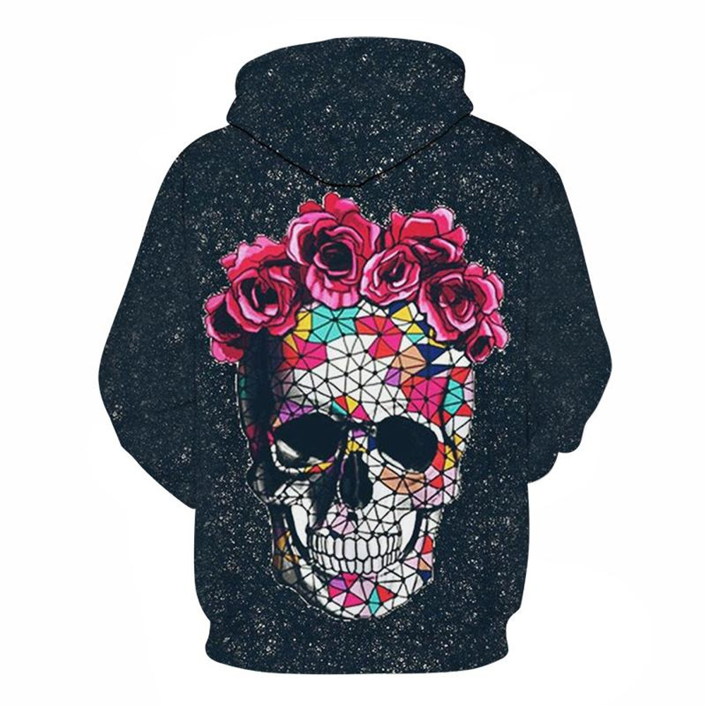 Rose Skull Hoodie 3D, Personalized All Over Print Hoodie 3D