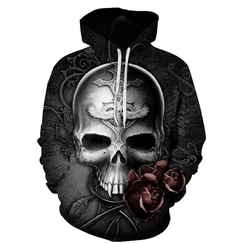 Skull Sacred Death Hoodie 3D, Personalized All Over Print Hoodie 3D