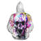 Skull Colorful Painting Hoodie 3D, Personalized All Over Print Hoodie 3D