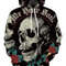 Skull Floral Hoodie 3D, Personalized All Over Print Hoodie 3D
