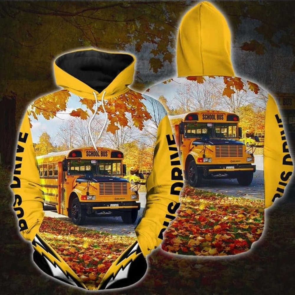 School Bus Driver Hoodie 3D, Personalized All Over Print Hoodie 3D V1