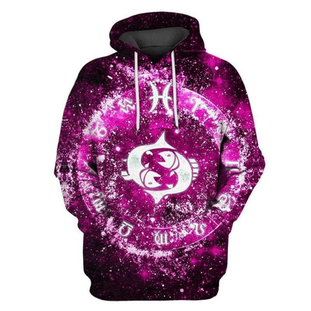 Zodiac Pisces Hoodie 3D, Personalized All Over Print Hoodie 3D