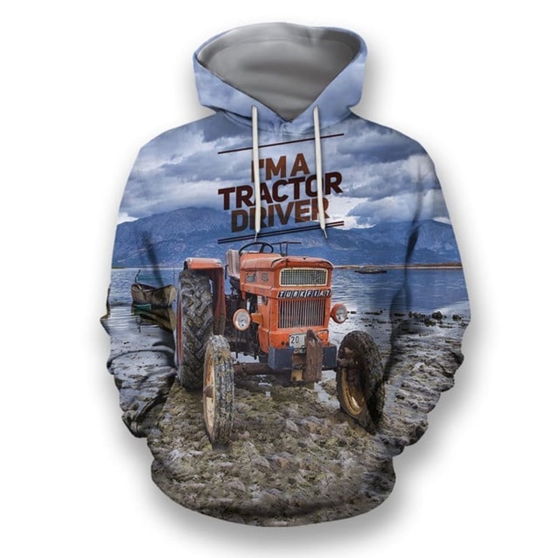 Amazing Tractor Hoodie 3D, Personalized All Over Print Hoodie 3D