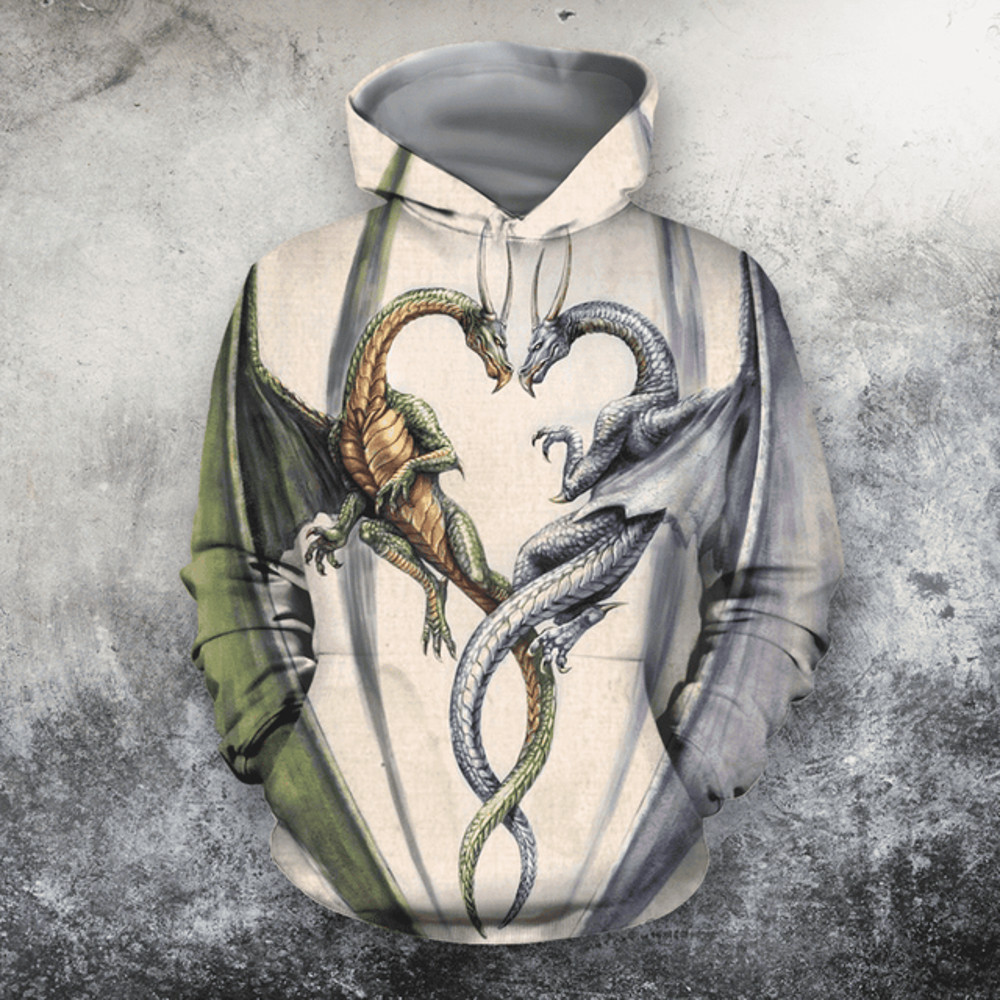 Dragon Heart Hoodie 3D, Personalized All Over Print Hoodie 3D