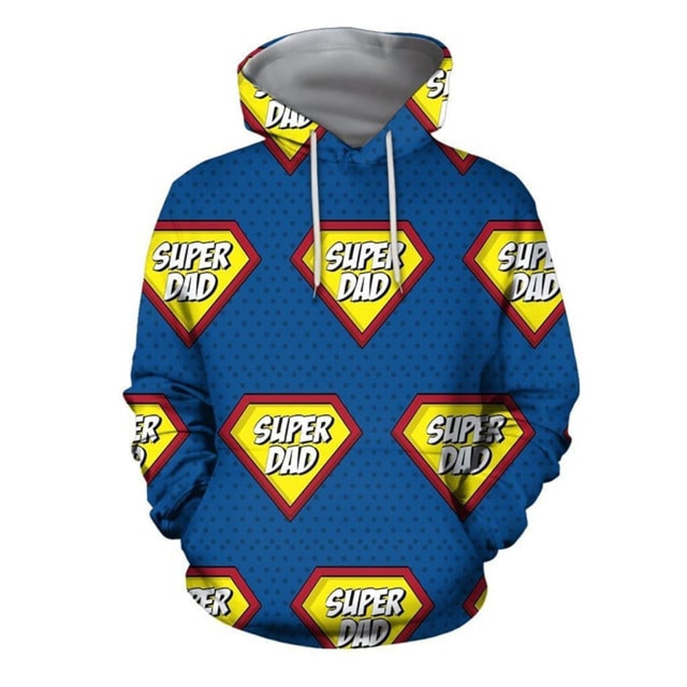 Super Dad Hoodie 3D, Personalized All Over Print Hoodie 3D