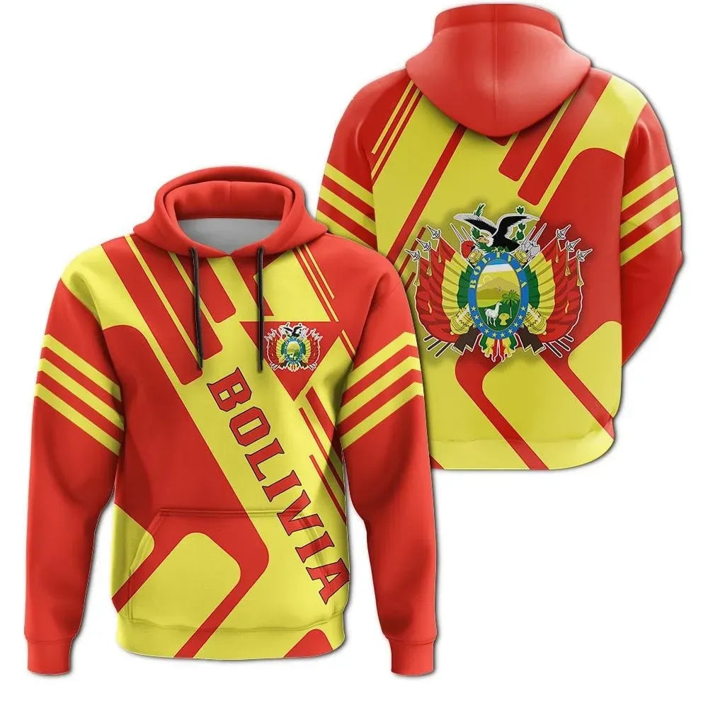 Bolivia Hoodie 3D, Personalized All Over Print Hoodie 3D