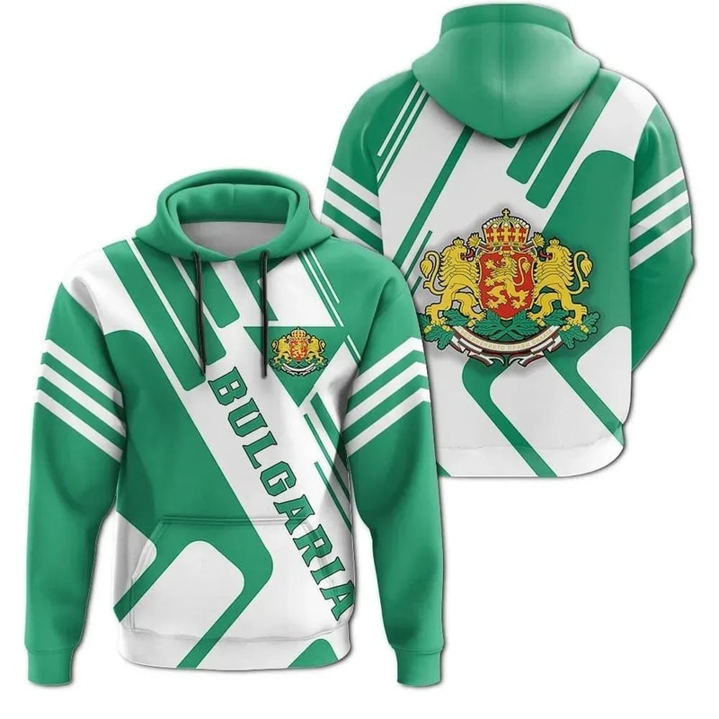 Bulgaria Coat Of Arms Rockie Hoodie 3D, Personalized All Over Print Hoodie 3D
