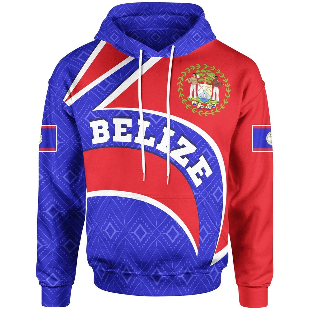 Belize Coat Of Arms Rockie Hoodie 3D, Personalized All Over Print Hoodie 3D V1
