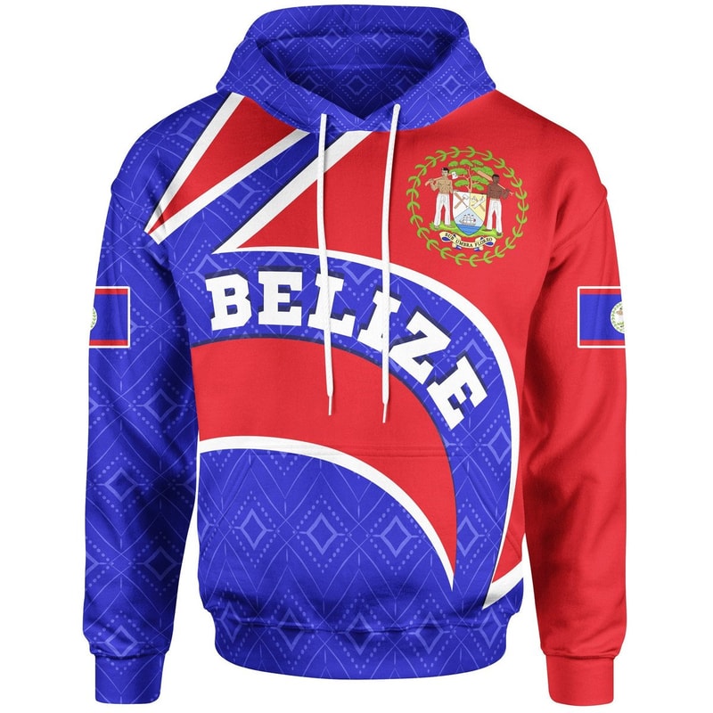 Belize Coat Of Arms Rockie Hoodie 3D, Personalized All Over Print Hoodie 3D V1