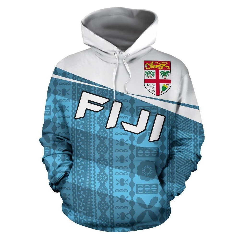 Fiji Coat Of Arms Vivian Style Hoodie 3D, Personalized All Over Print Hoodie 3D