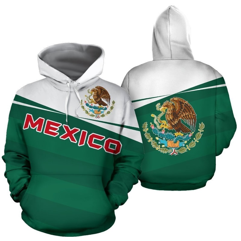 Mexico Coat Of Arms Vivian Style Hoodie 3D, Personalized All Over Print Hoodie 3D