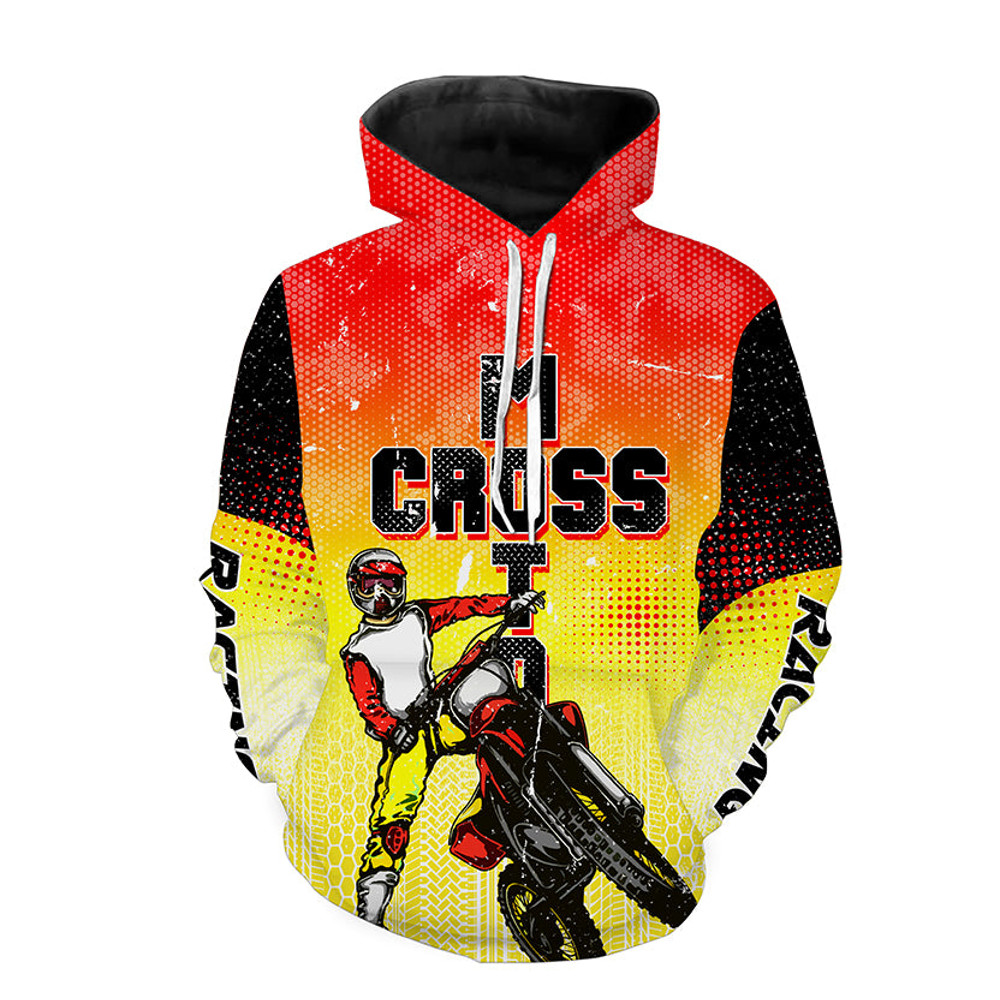 Motocross Adult UV Dirt Bike Racing Motorcycle Hoodie 3D, Personalized All Over Print Hoodie 3D