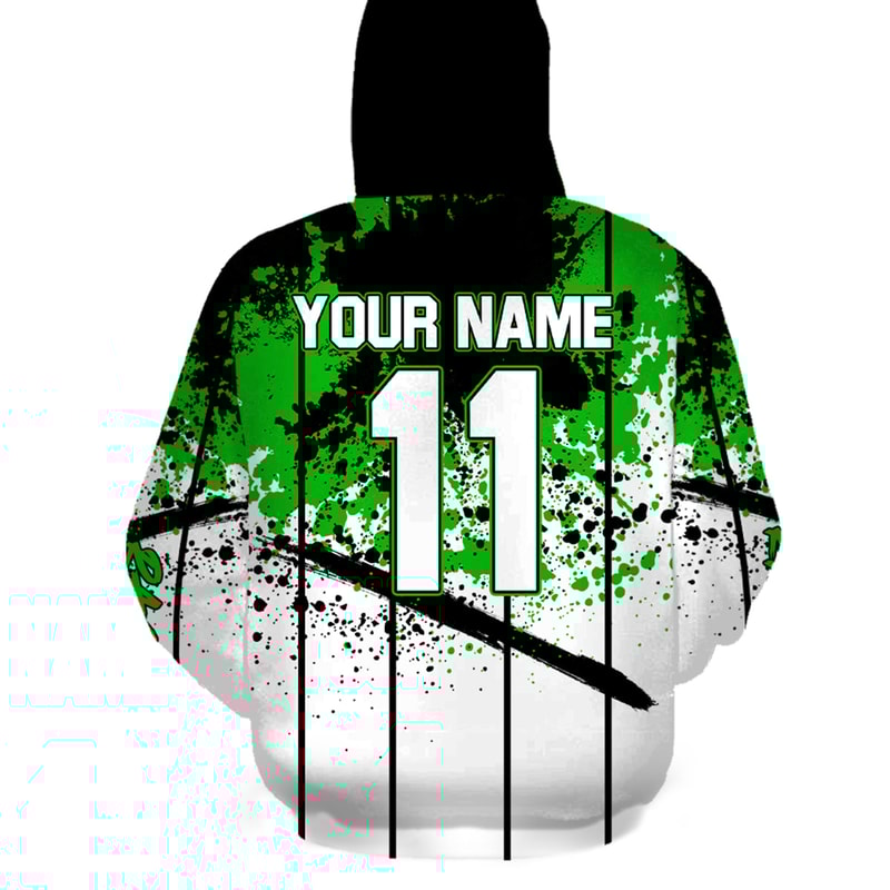 Green ATV Motocross Hoodie 3D, Personalized All Over Print Hoodie 3D