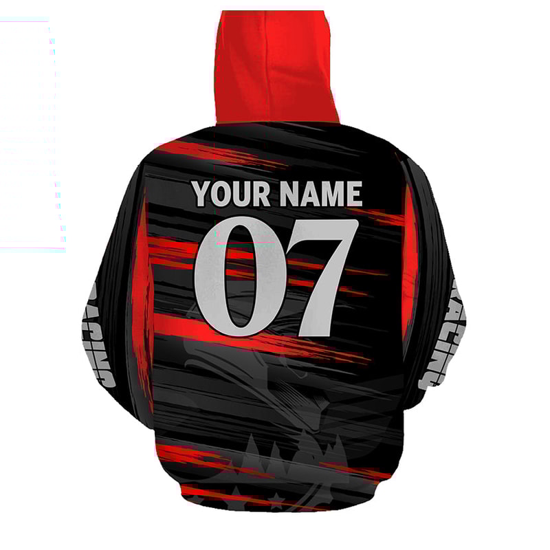 Red Motocross For Biker Off-Road Motorcycle Hoodie 3D, Personalized All Over Print Hoodie 3D