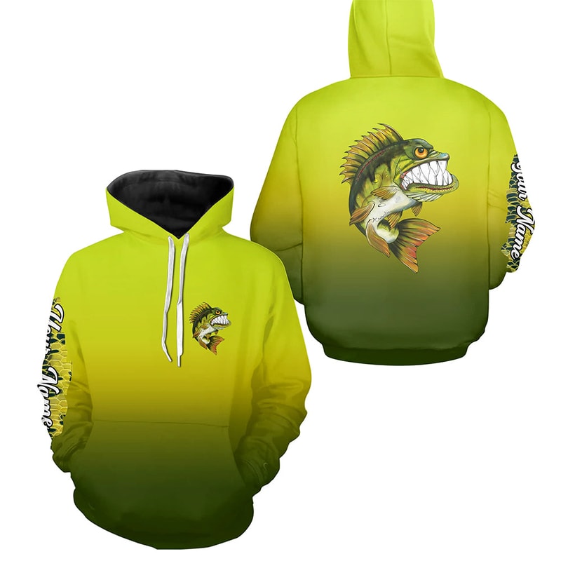 Angry Bass Fishing Hoodie 3D, Personalized All Over Print Hoodie 3D