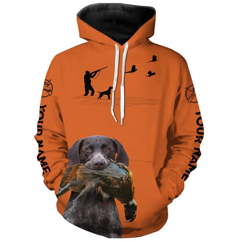 Best Pheasant Hunting Dogs Orange Hoodie 3D, Personalized All Over Print Hoodie 3D V1