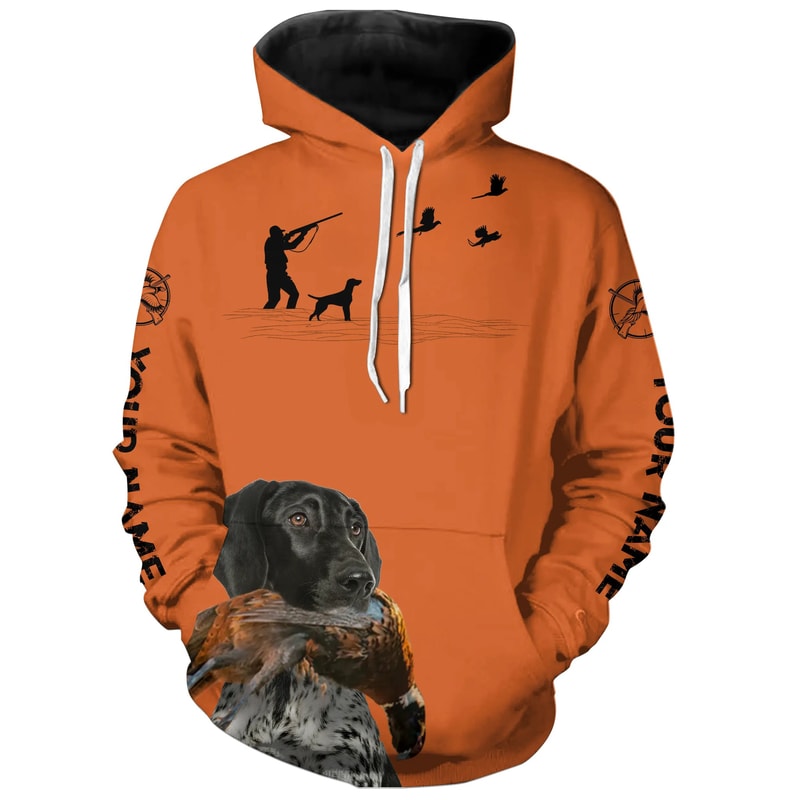 Best Pheasant Hunting Dogs Orange Hoodie 3D, Personalized All Over Print Hoodie 3D V3
