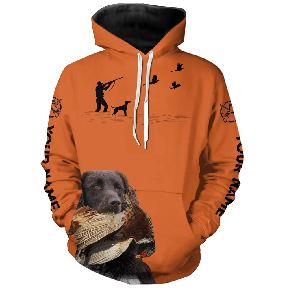 Best Pheasant Hunting Dogs Orange Hoodie 3D, Personalized All Over Print Hoodie 3D V21
