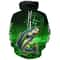 Bass Green Performance Fishing Hoodie 3D, Personalized All Over Print Hoodie 3D