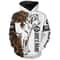 Brittany Gun Dog Tattoo Camo Hoodie 3D, Personalized All Over Print Hoodie 3D
