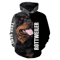 Love Rottweiler Hoodie 3D, Personalized All Over Print Hoodie 3D
