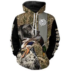 german shorthaired pointer duck hunting hoodie 3d, personalized all over print hoodie 3d