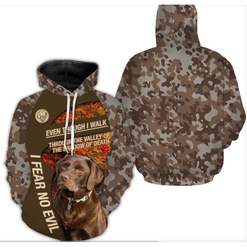 Chocolate Labrador Retriever Hoodie 3D, Personalized All Over Print Hoodie 3D Y21