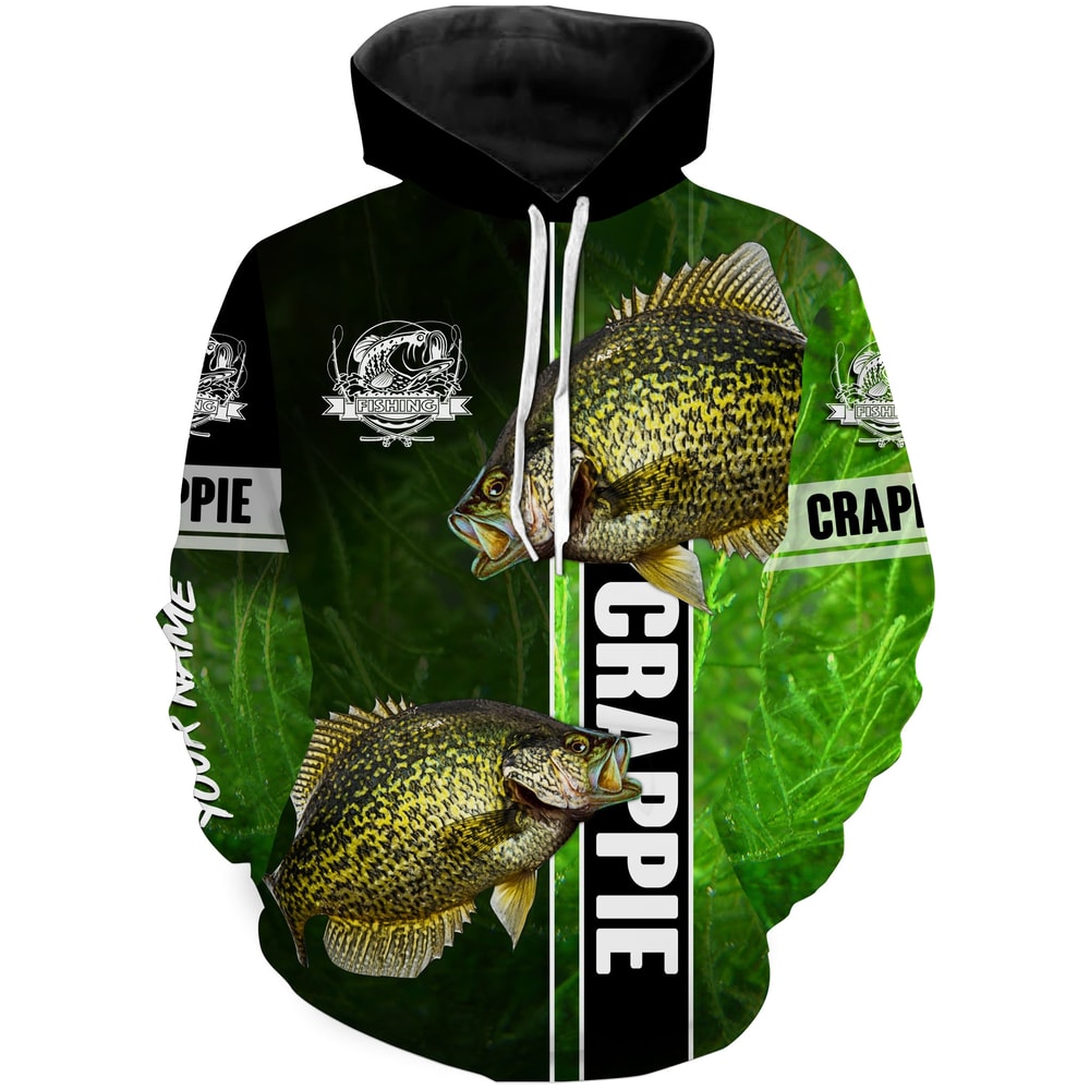 Crappie Fishing Green Hoodie 3D, Personalized All Over Print Hoodie 3D Y26