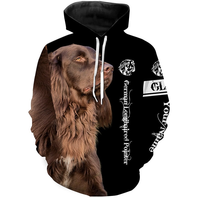 German Longhaired Pointer (Deutsch Langhaar) Hoodie 3D, Personalized All Over Print Hoodie 3D Y45