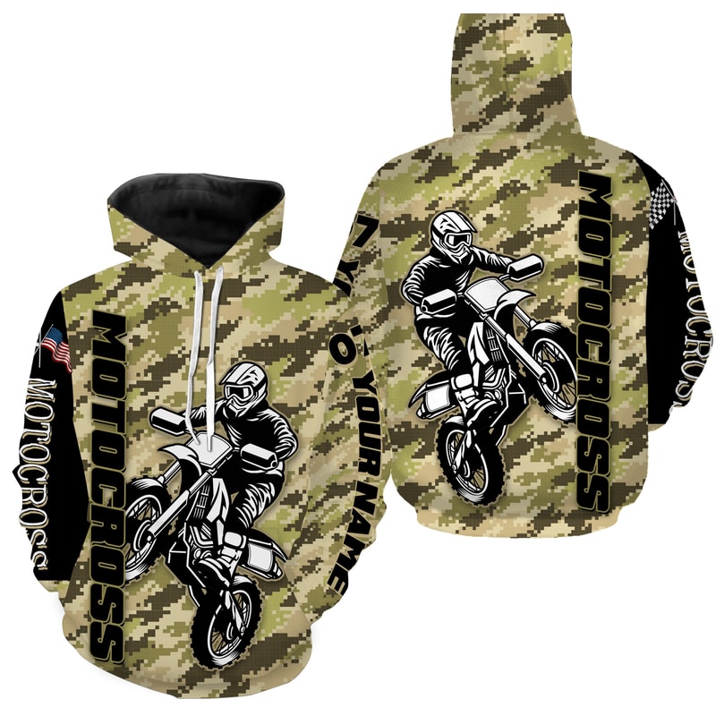 Motocross Rider Hoodie 3D, Personalized All Over Print Hoodie 3D Y53