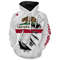 CA Fishing Fish Hook California Flag Hoodie 3D, Personalized All Over Print Hoodie 3D Y56