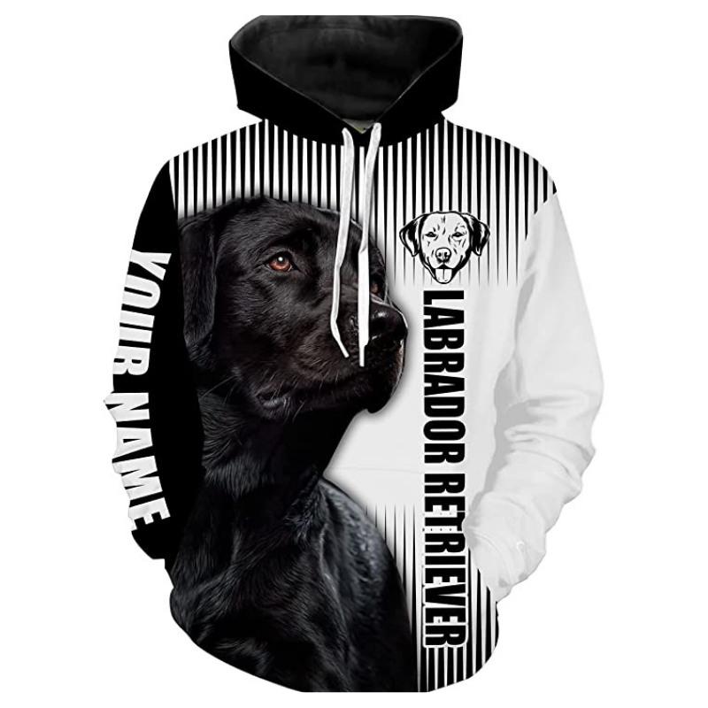 Black Labrador Retriever Hoodie 3D, Personalized All Over Print Hoodie 3D Y68