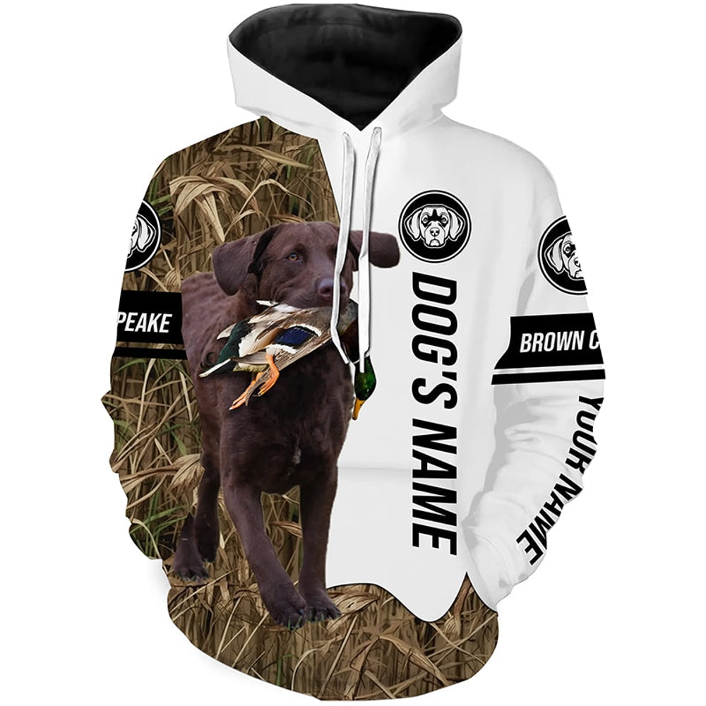 Duck Hunting Dog Brown Chesapeake Bay Retriever Hoodie 3D, Personalized All Over Print Hoodie 3D Y80