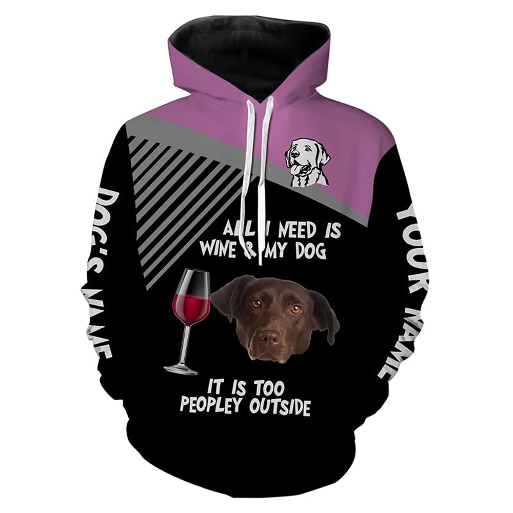Funny Chocolate Labrador Hoodie 3D, Personalized All Over Print Hoodie 3D Y110
