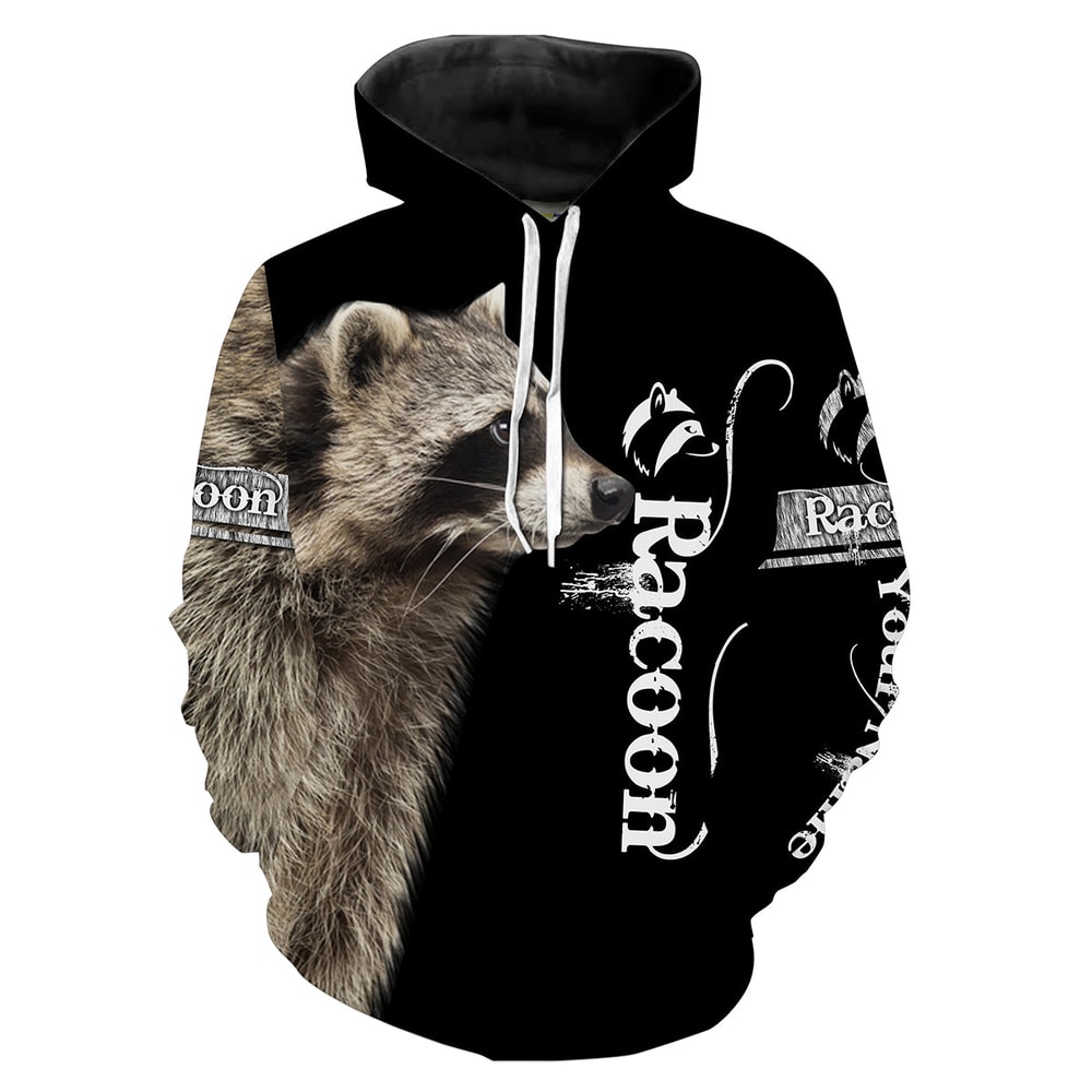 Racoon Hoodie 3D, Personalized All Over Print Hoodie 3D Y111