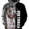 Pitbull Dad Dog Lover Hoodie 3D, Personalized All Over Print Hoodie 3D Y121