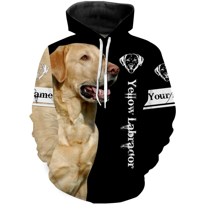 Yellow Labrador Retriever Dog Gifts For Lab Lovers Hunting Dog Hoodie 3D, Personalized All Over Print Hoodie 3D Y130