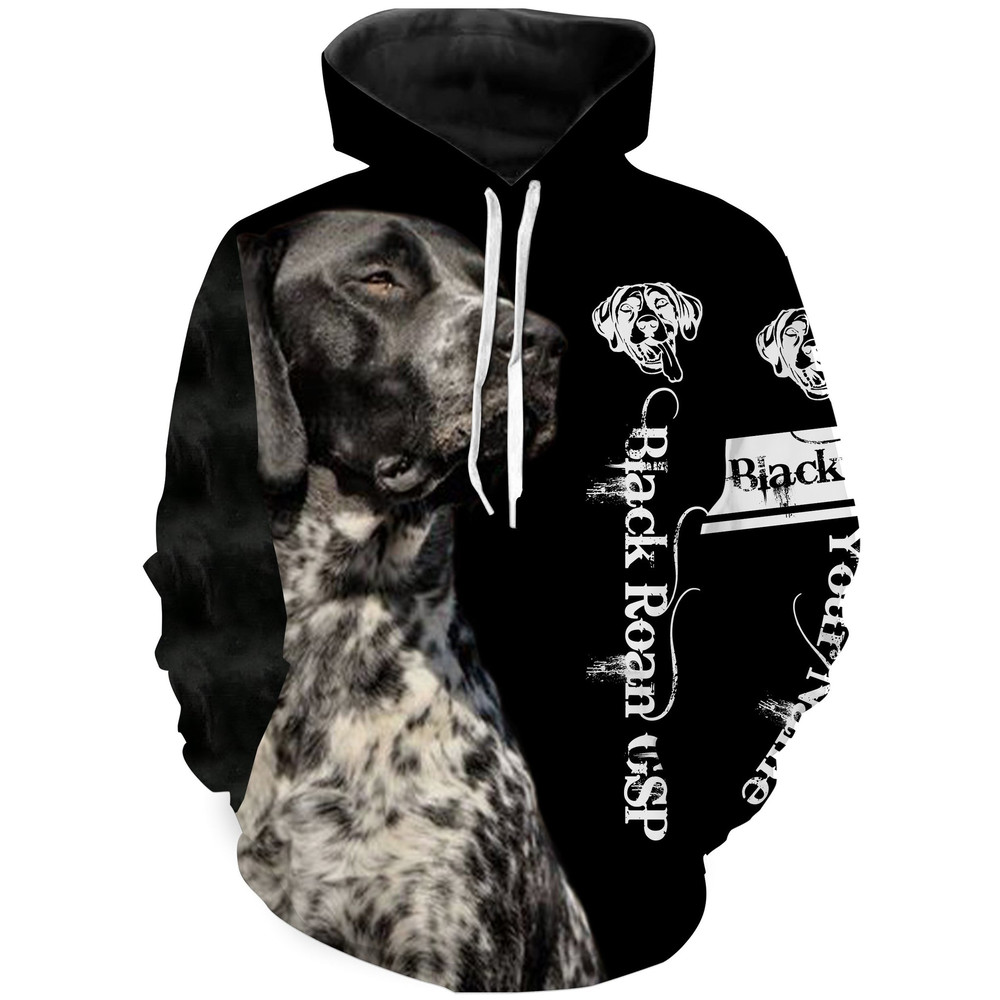 GSP Black Roan German Shorthaired Pointer Hoodie 3D, Personalized All Over Print Hoodie 3D Y138