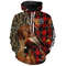 Vizsla Hunting Dog Red Plaid Fall Camo Hoodie 3D, Personalized All Over Print Hoodie 3D Y157