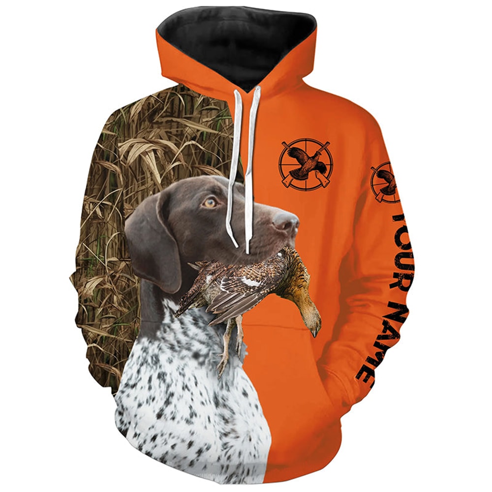 German Shorthaired Pointer Dog Grouse Hunting Hoodie 3D, Personalized All Over Print Hoodie 3D Y185
